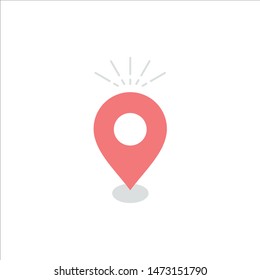 Location, Pin, Camping, holiday, map Flat Color Icon Vector