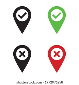 Location pin with check mark