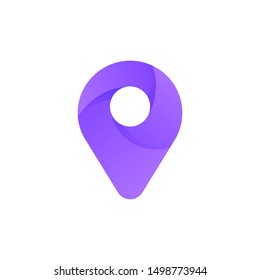 location pin and circle colourfull logo consept 