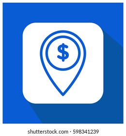 Location pin with dollar sign vector icon