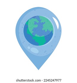 clavija de ubicación con el planeta Tierra