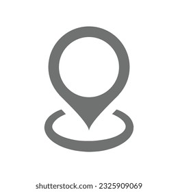 Location pin fill vector icon. Map pin glyph symbol.