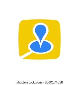 Location pin finder app map icon vector logo design