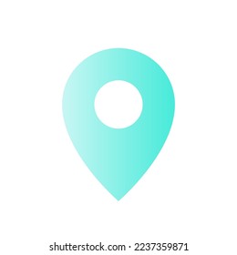 Location pin flat gradient color ui icon. Saving spot on map. Finding place. Search for destination. Simple filled pictogram. GUI, UX design for mobile application. Vector isolated RGB illustration