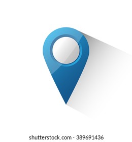 Location pin flat icon isolate on white background vector illustration eps 10