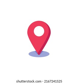 Location pin flat icon, navigation marker vector sign, colorful pictogram isolated on white. Symbol, logo illustration. Flat style design