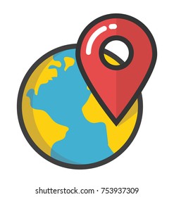 Location pin, global location