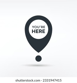 Location Pin GPS Pointer Travel Button Marker Symbol Vector. Sie sind hier Symbol-Design