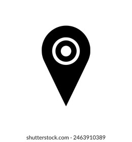 Location pin icon. Black Location pin icon on white background. Vector illustration