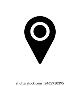 Location pin icon. Black Location pin icon on white background. Vector illustration