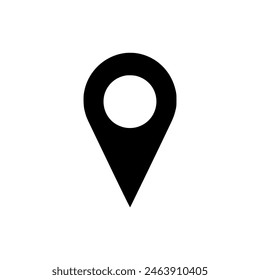 Location pin icon. Black Location pin icon on white background. Vector illustration