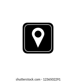 Location pin icon. Business card sign