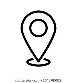 «Locación Pin Icon with Circular Base»