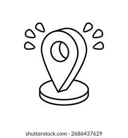 Locación Pin icono de Ilustración vectorial limpia y moderna