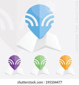 location pin icon collection