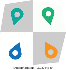 Diseño de icono de pin de ubicación para su negocio y Sitio web