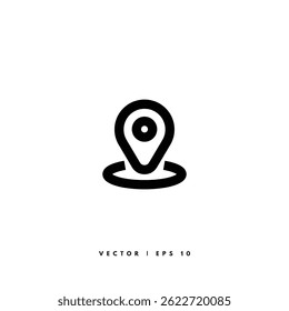 Icono del Pin de Locación. Trazo editable
