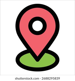 Location Pin Icon Element For Design