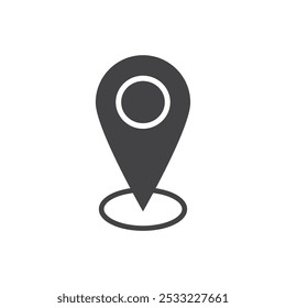 Icono de pin de Locación Conjunto de contorno simple plano