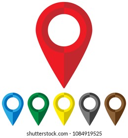 location pin icon in flat style. vector illustration