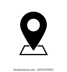 Location pin icon flat vector illustration design