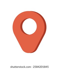 Location Pin Icon In Flat Vector Illustration Symbolizing Map Marker, GPS Navigation, And Geolocation, Isolated On White Background