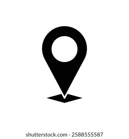 Location pin icon Flat vector set outline
