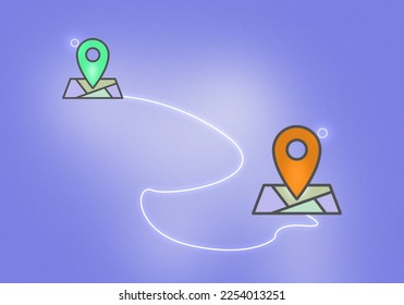 Location pin icon. Gps and navigation pointer. Location icon concept. Web vector illustration.