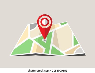 Location pin icon. I'm here. Vector illustration of map location pin