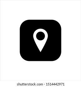 Location pin icon isolated on white background