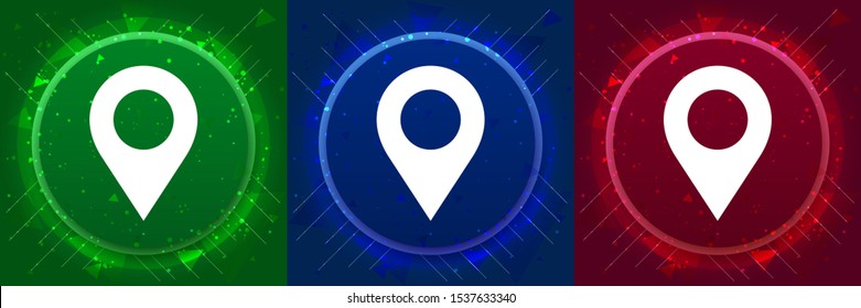 Location pin icon isolated on elegant modern design abstract buttons set illustration - Powered by Shutterstock - Get 15% off with code: PIKWIZARD15