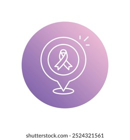 Locación Pin icono aislado en un fondo blanco. Ilustración vectorial.