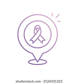 Locación Pin icono aislado en un fondo blanco. Ilustración vectorial.