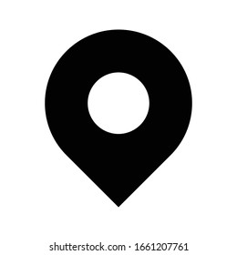 Icono de alfiler de ubicación, ilustración vectorial aislada