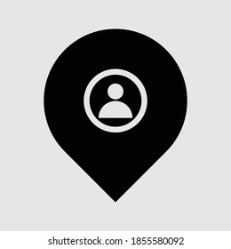 Pin-Symbol einzeln auf Vektorgrafik