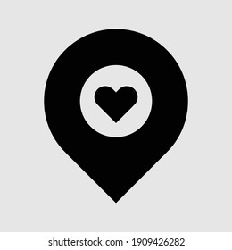 icono de pin de ubicación con vector aislado