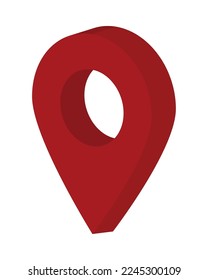 location pin icon isometric design