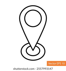 Location Pin icon in line style. Gps Icon Design For Personal And Commercial Use. Location Icon. EPS vector illustration design