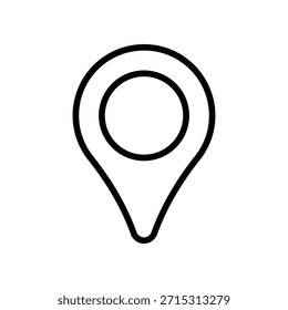 Icono de pin de Locación, Vector de línea