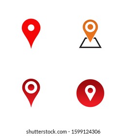 Location pin icon logo design inspiration vector template