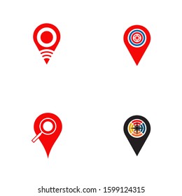 Location pin icon logo design inspiration vector template