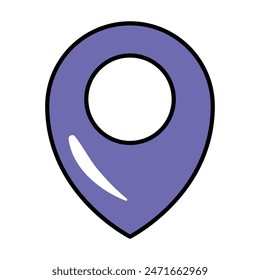 Icono de pin de Locación. Locación. Puntero de marcador de mapa. Símbolo de ubicación GPS.