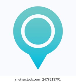 Location Pin Icon, Map And Navigation Icon. Isolated Gradient Vector Icon.