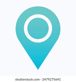 Location Pin Icon, Map And Navigation Icon. Isolated Gradient Vector Icon.