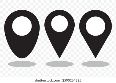 Location pin. Location Pin Icon, Map And Navigation Icon. Isolated Silhouette Vector Icon. EPS 10.