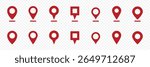 Location pin icon. Map pin place marker. Map marker pointer icon. GPS location symbol. transparent background . 