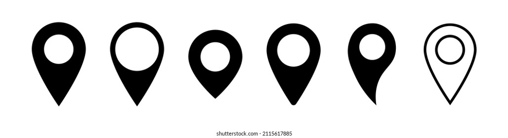 Location pin icon. Map pin place marker. Location icon.