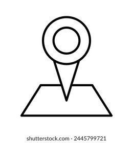 Location pin icon. Map pin place marker. Location icon. Vector illustration.