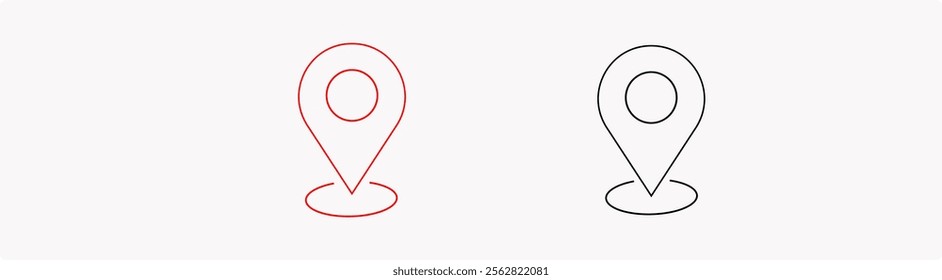  location pin icon. Map pin place marker. Map marker pointer icon set. GPS location symbol 