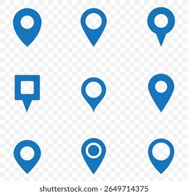Icono de pin de Locación. Marcador de lugar de pin de mapa. Icono de puntero de marcador de mapa. Símbolo de ubicación GPS. Locación y mapa de destino signo de icono de pin . 